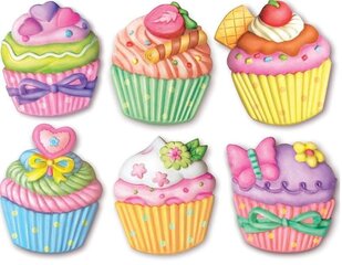 Kūrybinis rinkinys magnetukams iš gipso gaminti "Cupcake" цена и информация | Развивающие игрушки | 220.lv