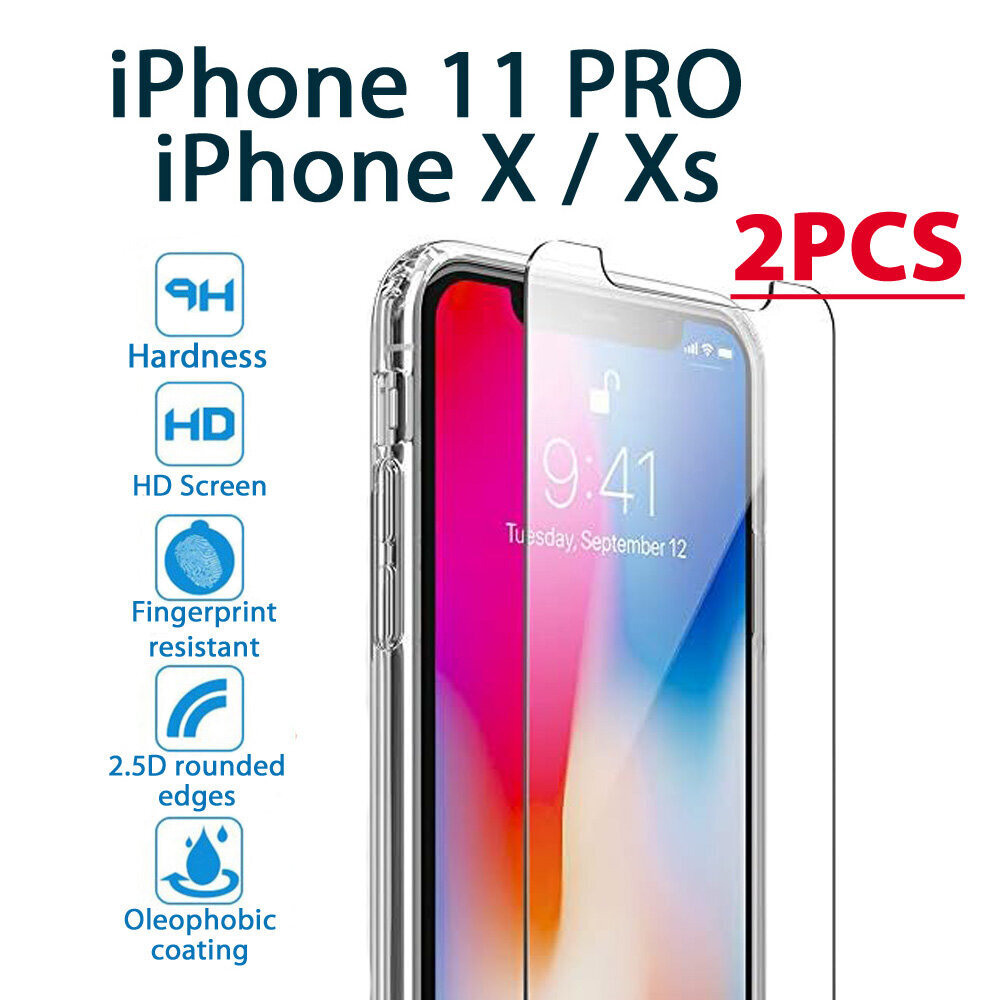 9H Pro+ Apple iPhone X/XS/11 Pro, 2 gab. cena un informācija | Ekrāna aizsargstikli | 220.lv