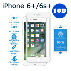 Защитное стекло 10D PRO+ 9H Tempered Glass Screen Protector White Белое (1pcs pack) для Apple iPhone 6+/6S+ цена и информация | Защитные пленки для телефонов | 220.lv