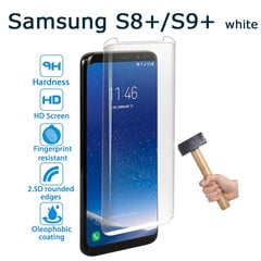 Защитное стекло 10D PRO+ 9H Tempered Glass Screen Protector White Белое (1pcs pack) для Samsung Galaxy S8+/S9+ цена и информация | Защитные пленки для телефонов | 220.lv