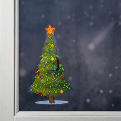 LED loga dekors zaļa eglīte 14x23,5cm 1xCR2450 Windo 701-17 cena un informācija | Ziemassvētku dekorācijas | 220.lv