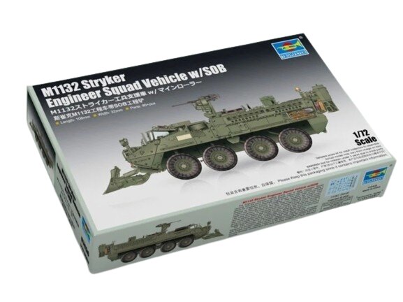 Konstruktors Trumpeter - M1132 Stryker Engineer Squad Vehicle w/SOB, 1/72, 07456 cena un informācija | Konstruktori | 220.lv