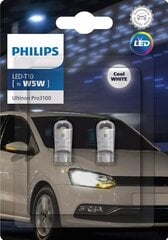 Лампочки Philips W5W T10 12V Ultinon Pro3100 LED 6500K цена и информация | Автомобильные лампочки | 220.lv