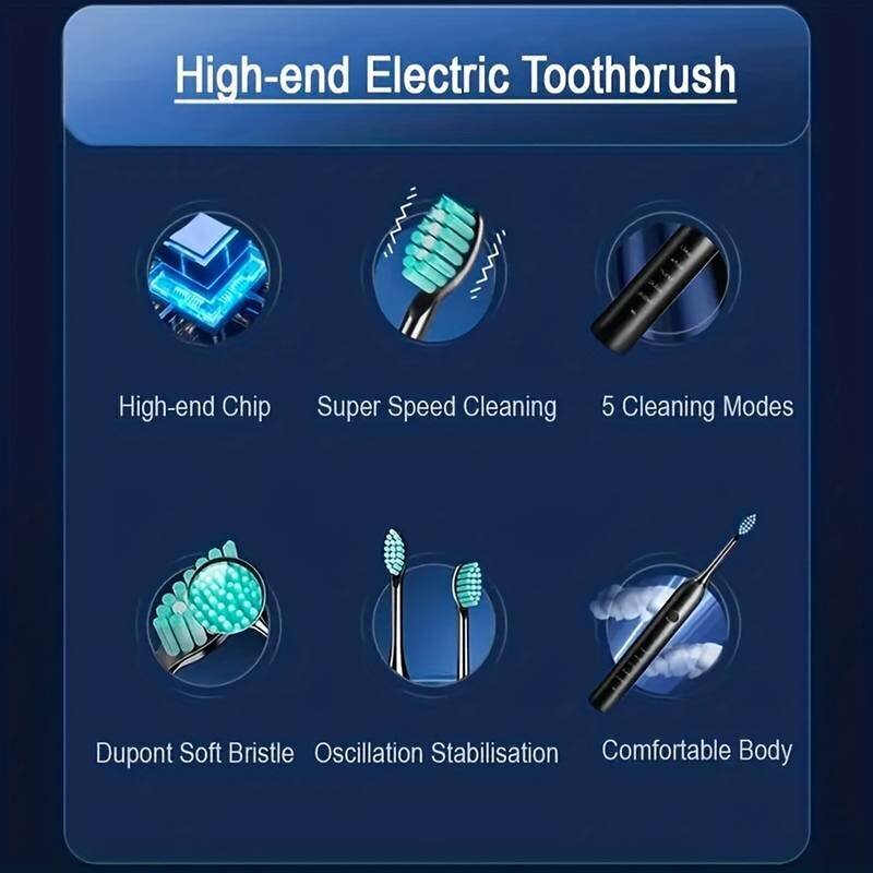 Elektriskā zobu birste ar 3D DuPont birstes galviņām LIVMAN 101 cena un informācija | Elektriskās zobu birstes | 220.lv