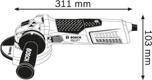 Slīpmašīna Bosch GWS 19-150 CI, 230V cena un informācija | Slīpmašīnas | 220.lv