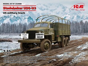 Līmējošais modelis ICM 35490 US military truck Studebaker US6-U3 1/35 цена и информация | Склеиваемые модели | 220.lv