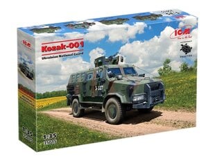 Сборная пластиковая модель. ICM - 'Kozak-001' Ukrainian National Guard, 1/35, 35015 цена и информация | Склеиваемые модели | 220.lv