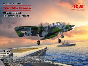 Līmējošais modelis ICM 72186 US attack and observation aircraft OV-10D+ Bronco 1/72 cena un informācija | Līmējamie modeļi | 220.lv