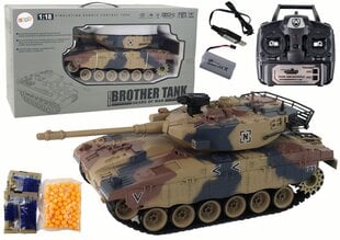 Tanks ar tālvadības pulti Lean Toys, brūns cena un informācija | Rotaļlietas zēniem | 220.lv