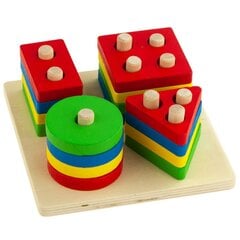 Koka formu puzle-šķirotājs cena un informācija | Rotaļlietas zīdaiņiem | 220.lv