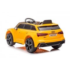 Vienvietīgs bērnu elektromobilis Audi RS6, dzeltens cena un informācija | Bērnu elektroauto | 220.lv
