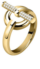 Elegants, apzeltīts tērauda gredzens ar Abbraccio SAUC09 kristāliem Morellato cena un informācija | Gredzeni | 220.lv