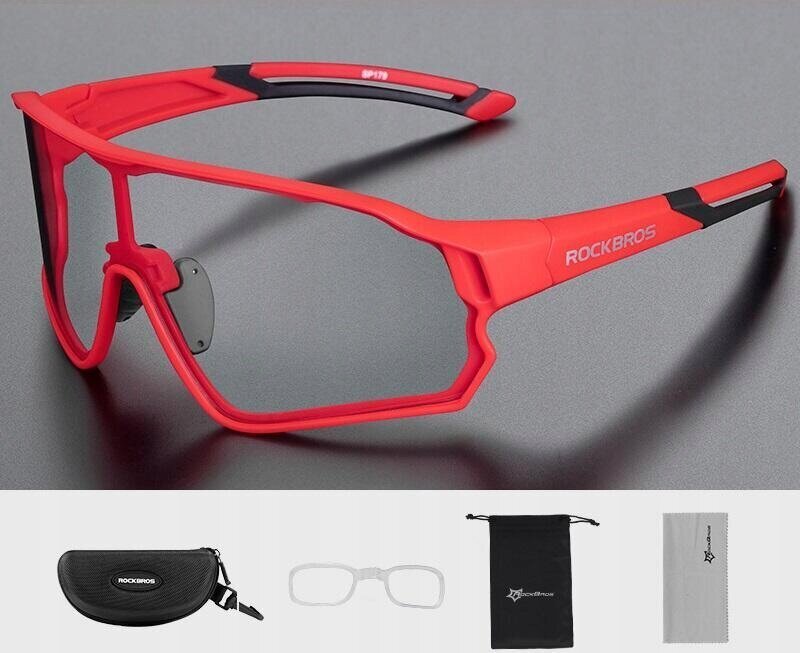 Sporta saulesbrilles Rockbros 10137, sarkanas цена и информация | Sporta brilles | 220.lv