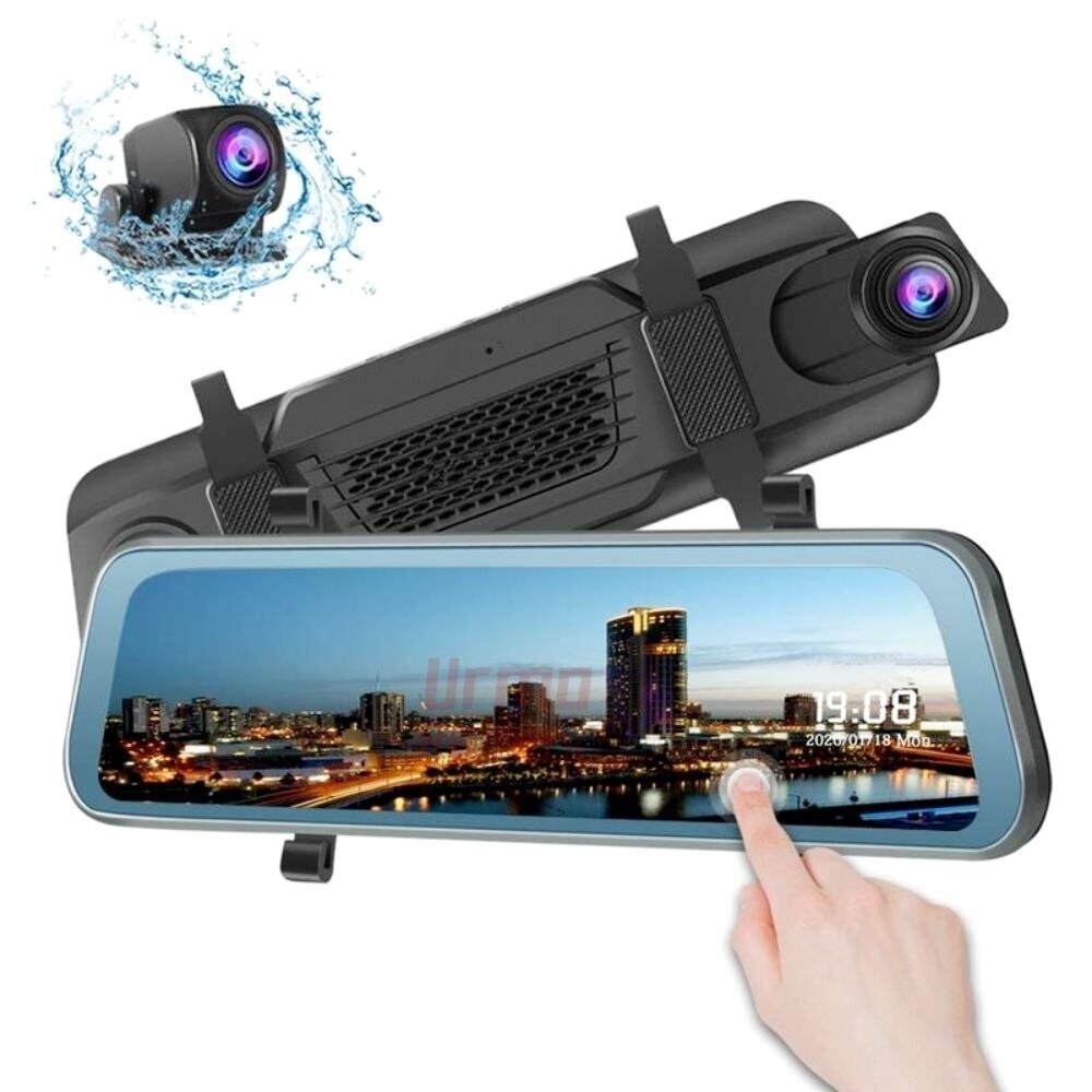 Videoreģistrators ar 6G objektīvu - spogulis, Melna krāsa cena un informācija | Auto video reģistratori | 220.lv