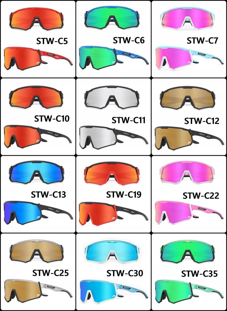 Velobrilles Twinshield STW-C22, rozā cena un informācija | Sporta brilles | 220.lv
