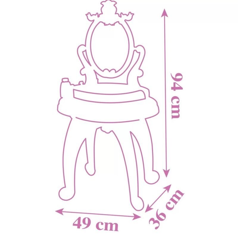 Skaistumkopšanas un mēbeļu komplekts 2in1 Smoby, rozā cena un informācija | Rotaļlietas meitenēm | 220.lv