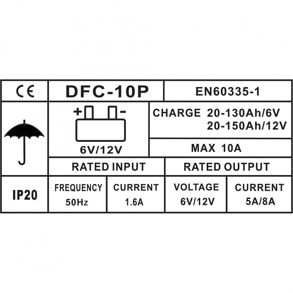 Akumulatora lādētājs 6/12V 10A 150Ah cena un informācija | Akumulatoru lādētāji | 220.lv