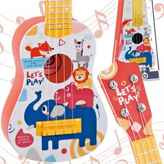 Детская акустическая гитара, 57 см, Woopie, оранжевый цена и информация | Развивающие игрушки | 220.lv
