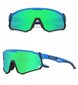 Velobrilles Twinshield STW-C6, zaļas/zilas cena un informācija | Sporta brilles | 220.lv