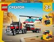 31146 LEGO® Creator Kravas automobilis ar platformu un helikopteru cena un informācija | Konstruktori | 220.lv