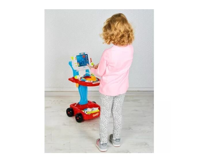 Ārsta rotaļlietu komplekts, ratiņi ar gaismas un skaņas efektiem Iso Trade cena un informācija | Rotaļlietas meitenēm | 220.lv