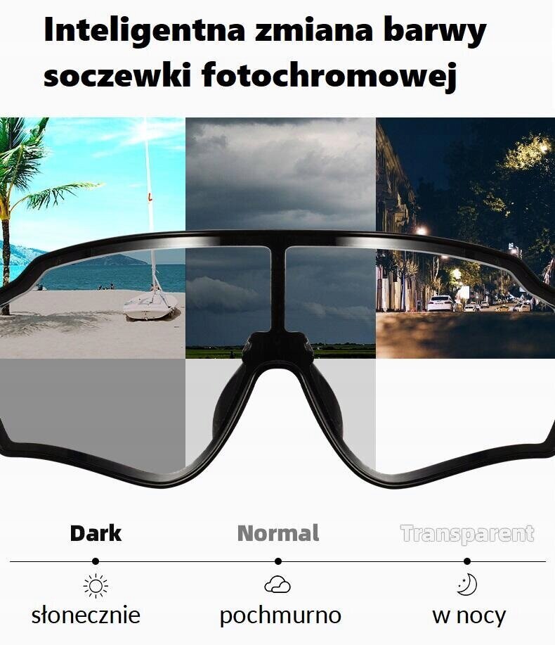 Velosipēdistu saulesbrilles ar fotohromisko rāmi SP291, baltas цена и информация | Sporta brilles | 220.lv