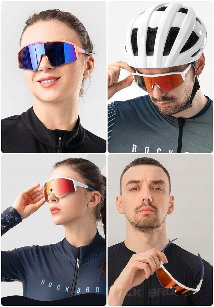 Polarizētas velosipēdistu saulesbrilles Rockbros SP297, rozā цена и информация | Sporta brilles | 220.lv