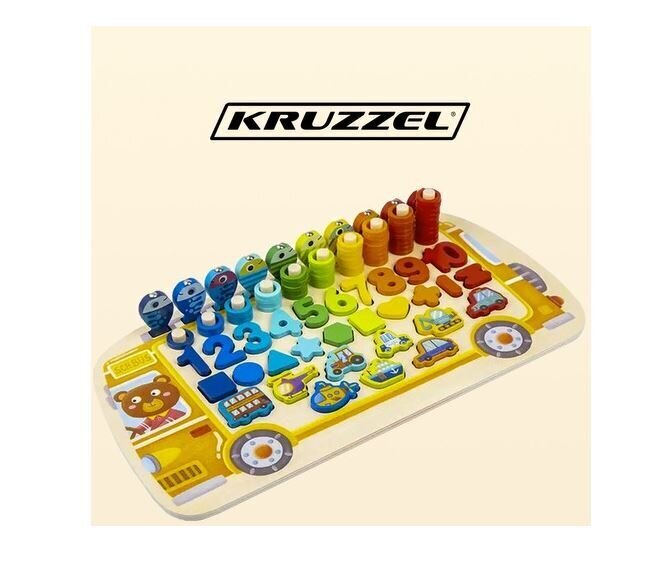 Izglītojoša koka puzle Kruzzel cena un informācija | Attīstošās rotaļlietas | 220.lv