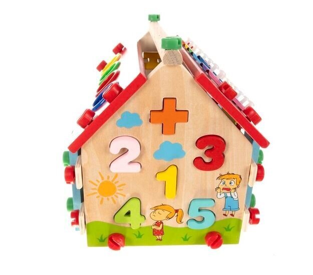 Izglītojoša koka māja ar piederumiem Kruzzel cena un informācija | Attīstošās rotaļlietas | 220.lv
