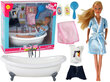 Lelle Lucy ar vannas komplektu Lean Toys цена и информация | Rotaļlietas meitenēm | 220.lv