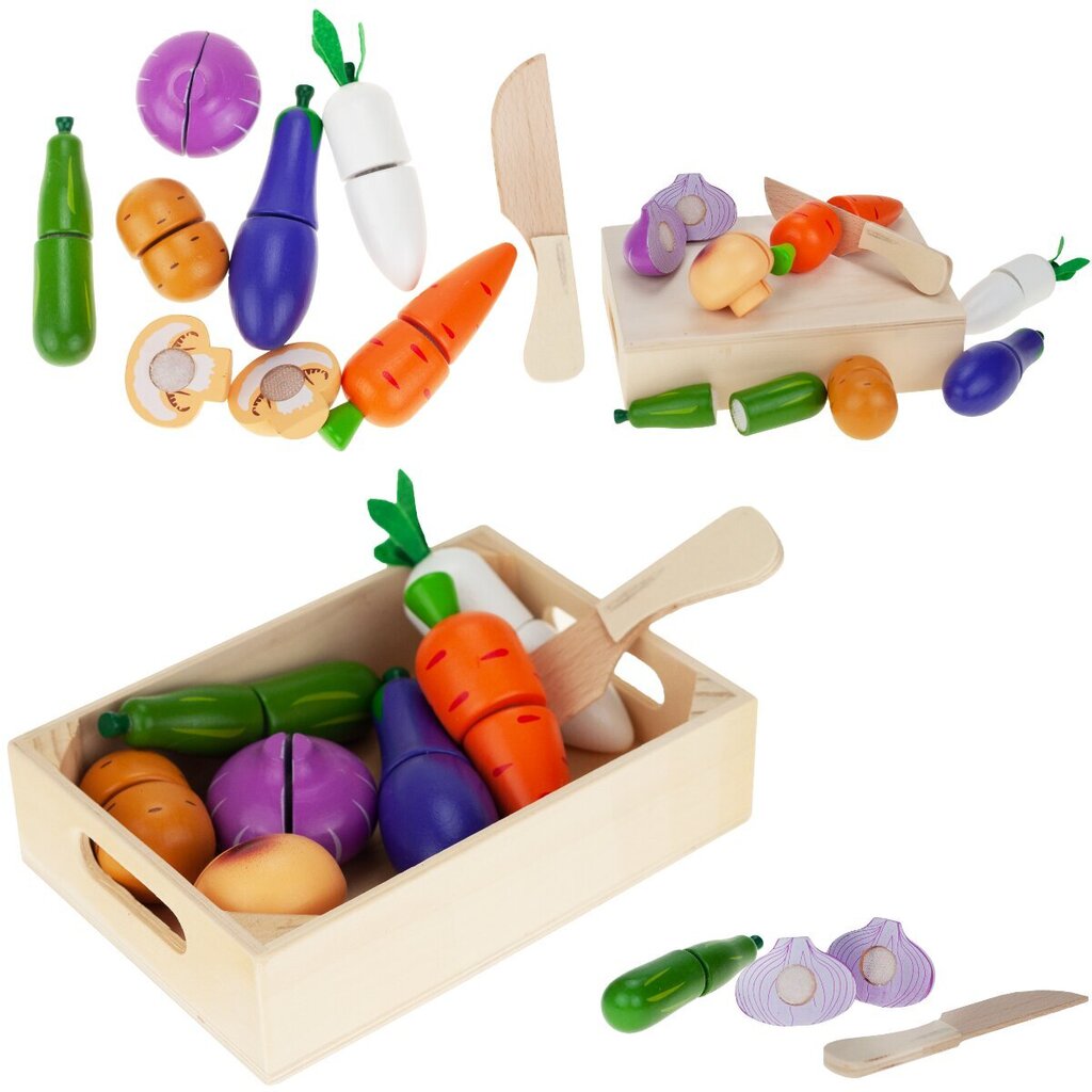 Sagrieztu dārzeņu komplekts kastītē, 8 d. cena un informācija | Rotaļlietas meitenēm | 220.lv