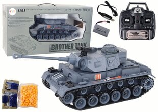 Tanks ar tālvadības pulti Lean Toys, pelēks cena un informācija | Rotaļlietas zēniem | 220.lv