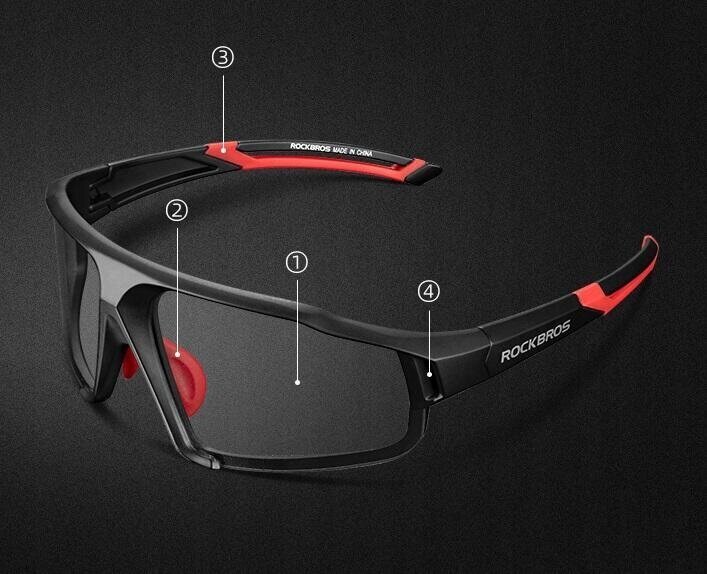 Sporta saulesbrilles Rockbros SP216BK, melnas cena un informācija | Sporta brilles | 220.lv