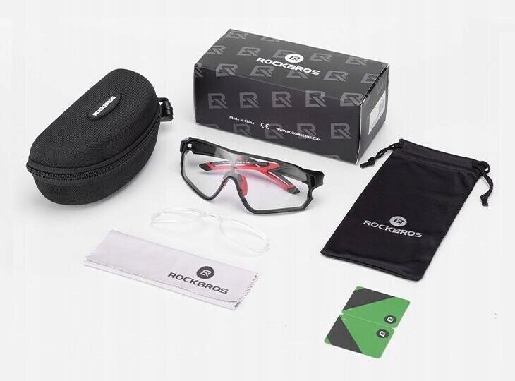 Sporta saulesbrilles Rockbros 10135, melnas cena un informācija | Sporta brilles | 220.lv