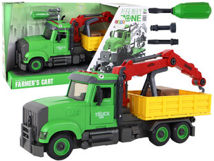 Saliekamā kravas mašīna ar celtni Lean Toys cena un informācija | Rotaļlietas zēniem | 220.lv