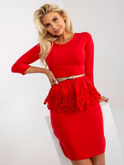 красное коктейльное платье-карандаш с рукавами 3/4 цена и информация | Платья | 220.lv