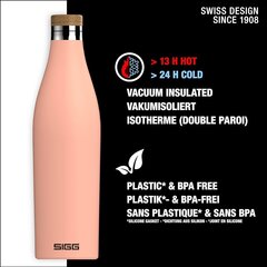 Dzeramā pudele Sigg Meridian Shy Pink, 500 ml cena un informācija | Ūdens pudeles | 220.lv