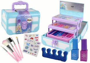 Skaistumkopšanas komplekts koferī Lean Toys, zils cena un informācija | Rotaļlietas meitenēm | 220.lv