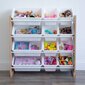 Bērnu rotaļlietu plaukts-organizatots, pelēks cena un informācija | Plaukti bērnu istabai | 220.lv