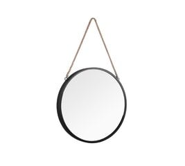 Зеркало металлическое Nina, Ø40 см, черное цена и информация | Зеркала | 220.lv