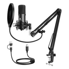 Microphone with stand Maono A04E (black) цена и информация | Микрофоны | 220.lv