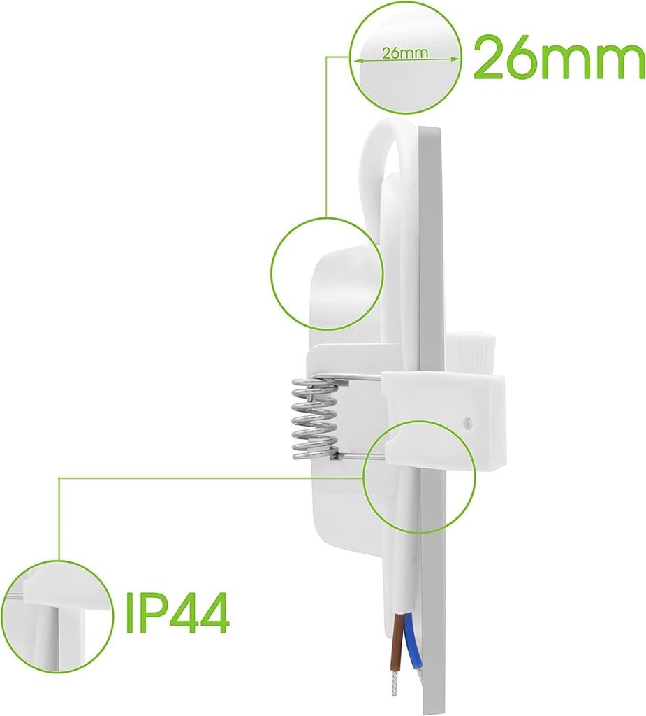 LED padziļināti prožektori Lumare, 6gab, 6W, 230V, 400LM, balts cena un informācija | Iebūvējamās lampas, LED paneļi | 220.lv