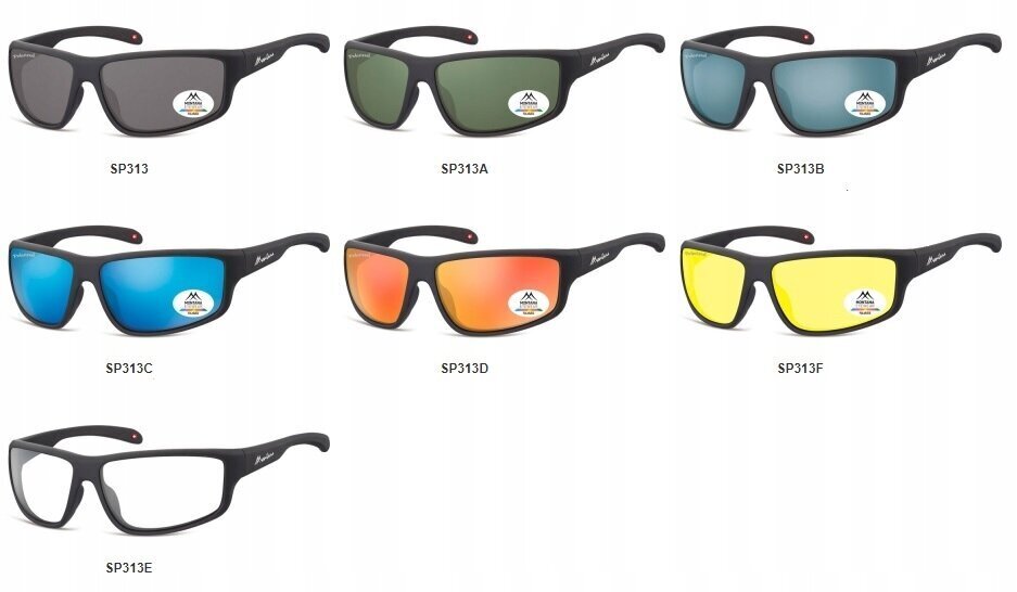 Sporta saulesbrilles Montana UV400 SP313B, melnas cena un informācija | Sporta brilles | 220.lv