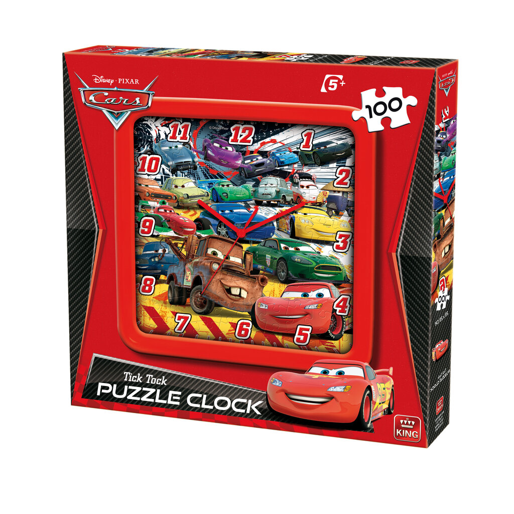 Puzle-pulkstenis King Cars, 100 gab. cena un informācija | Puzles, 3D puzles | 220.lv