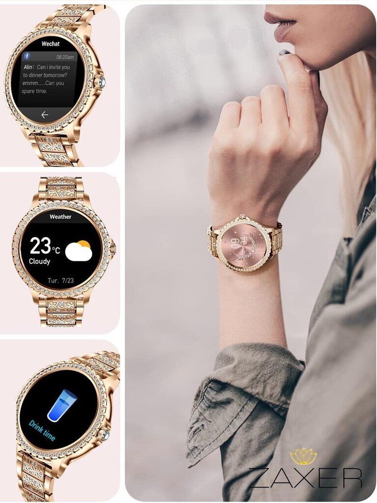 Zaxer ZI58 Gold Mesh cena un informācija | Viedpulksteņi (smartwatch) | 220.lv