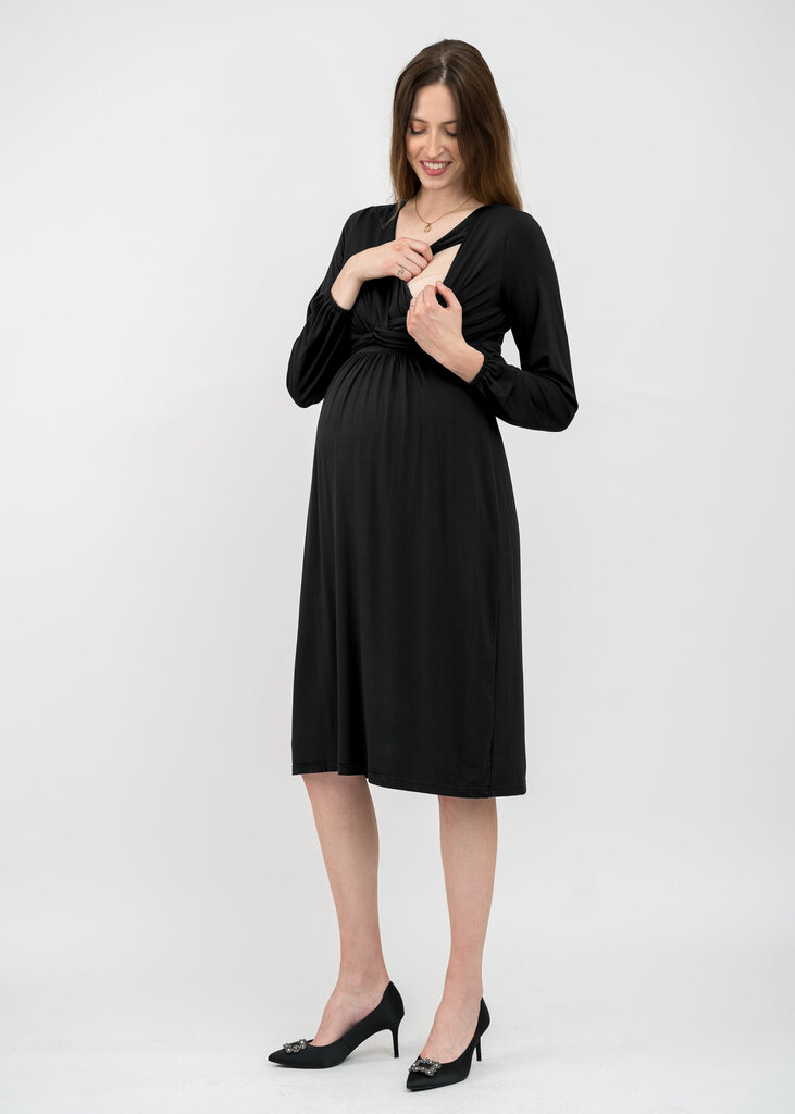 Grūtnieču kleita sievietēm Cool Mama, melns цена и информация | Kleitas | 220.lv