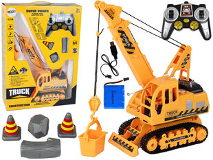 Rc būvniecības celtnis Lean Toys, dzeltens cena un informācija | Rotaļlietas zēniem | 220.lv