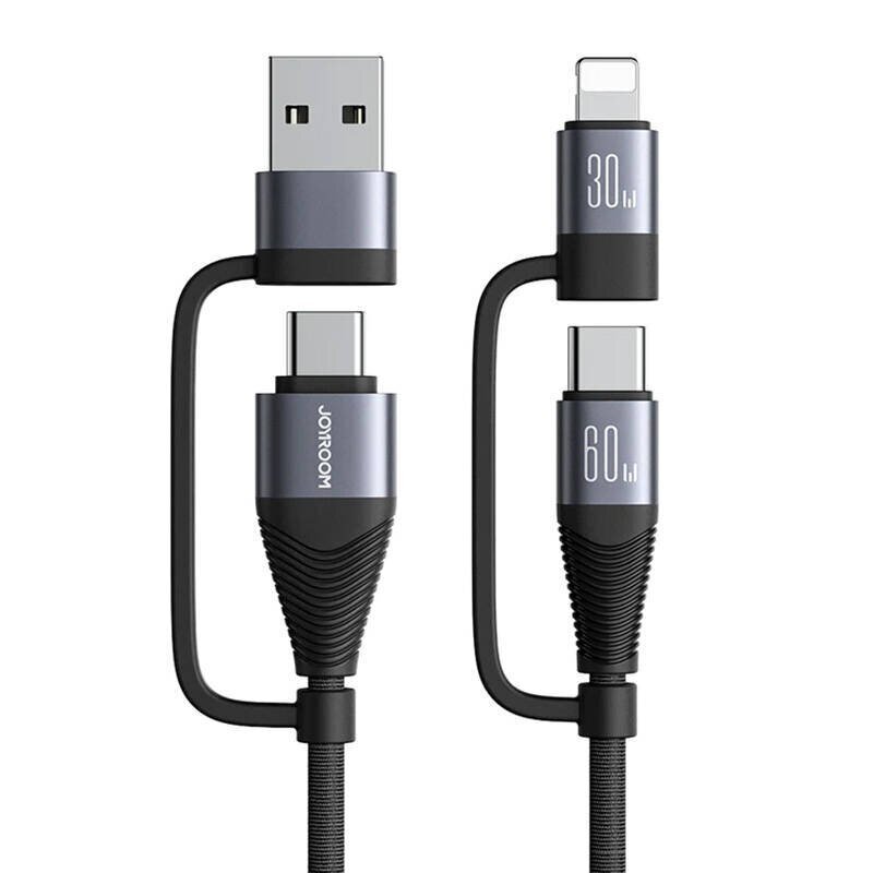 Joyroom USB-C/USB-A/Lightning, 1.2 m цена и информация | Kabeļi un vadi | 220.lv