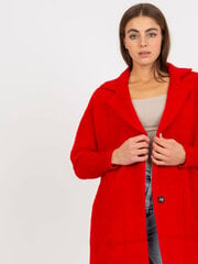красная длинная женская рубашка с карманами цена и информация | Женские пальто | 220.lv