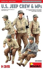 Līmējošais modelis MiniArt 35308 U.S. Jeep Crew & MPs Special Edition 1/35 цена и информация | Склеиваемые модели | 220.lv